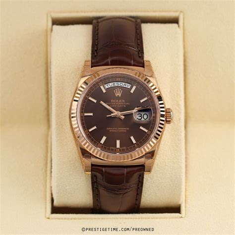 men's rolex chocolate|preowned rolex with chocolate interior.